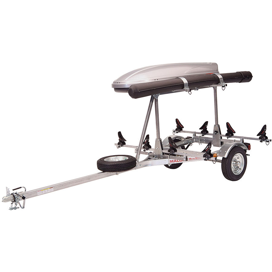 Malone MicroSport LowBed 2 Boat Saddle Up Pro Kayak Trailer Package with 2nd Tier - Heavy Duty Kayak & Canoe Carrier for Secure Transport - Perfect for Road Trips, Fishing Adventures & Water Sports Enthusiasts