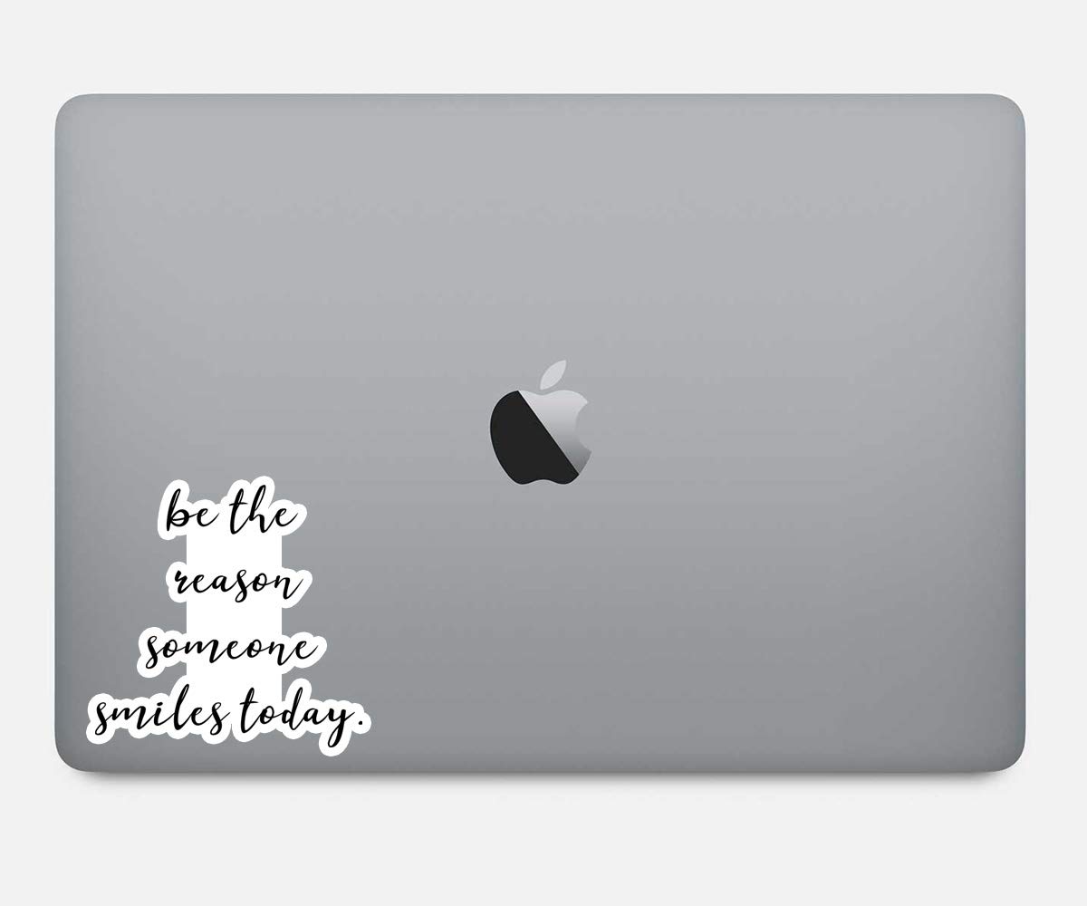 Be The Reason Someone Smiles Inspirational Quote Stickers - 2 Pack Motivational Vinyl Decals for Laptop, Phone, Tablet (2.5
