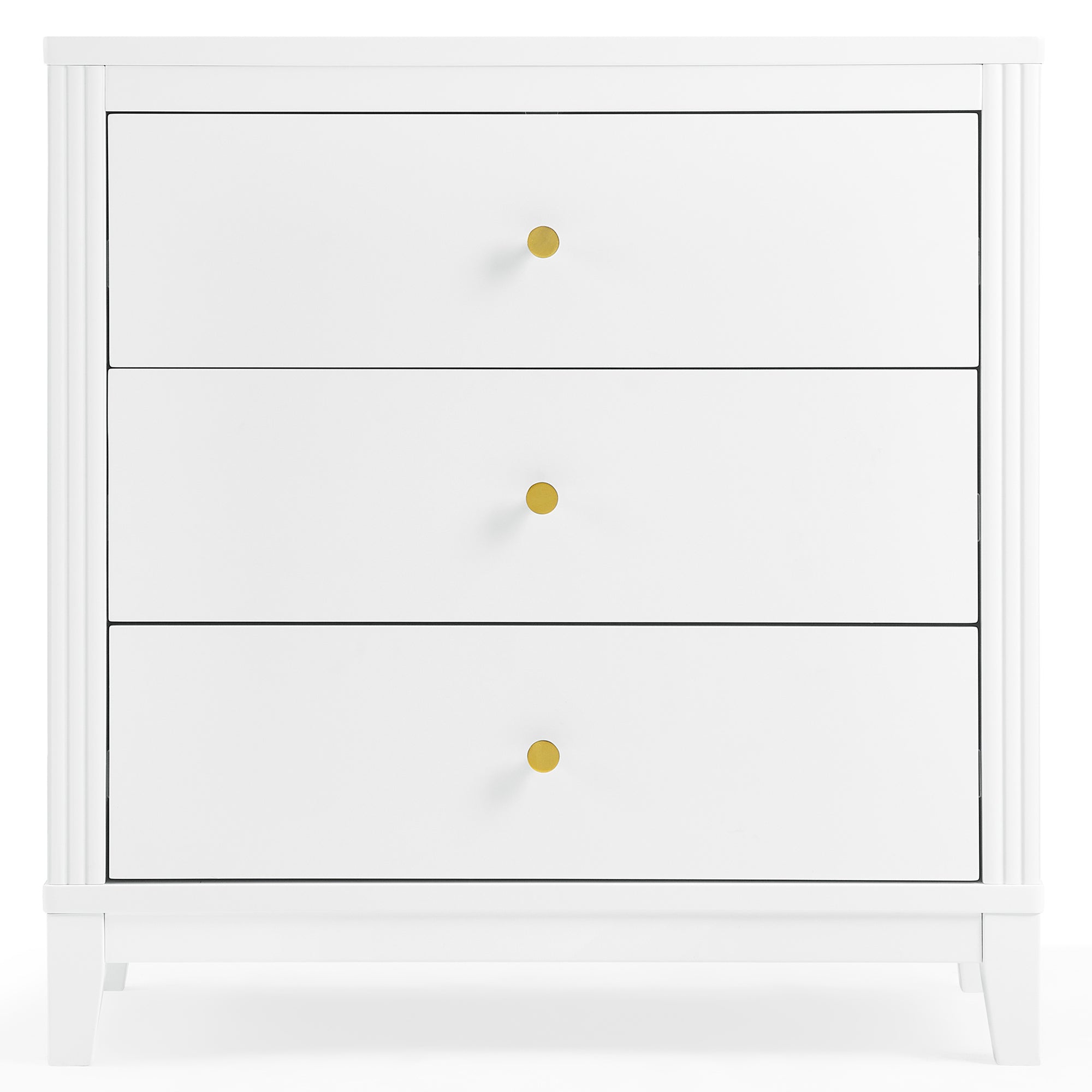 Eloise 3 Drawer Dresser with Changing Top & Interlocking Drawers - Nursery Storage Solution for Baby Clothes, Diapers & Essentials | Modern Baby Changing Table & Dresser Combo for Nursery Organization
