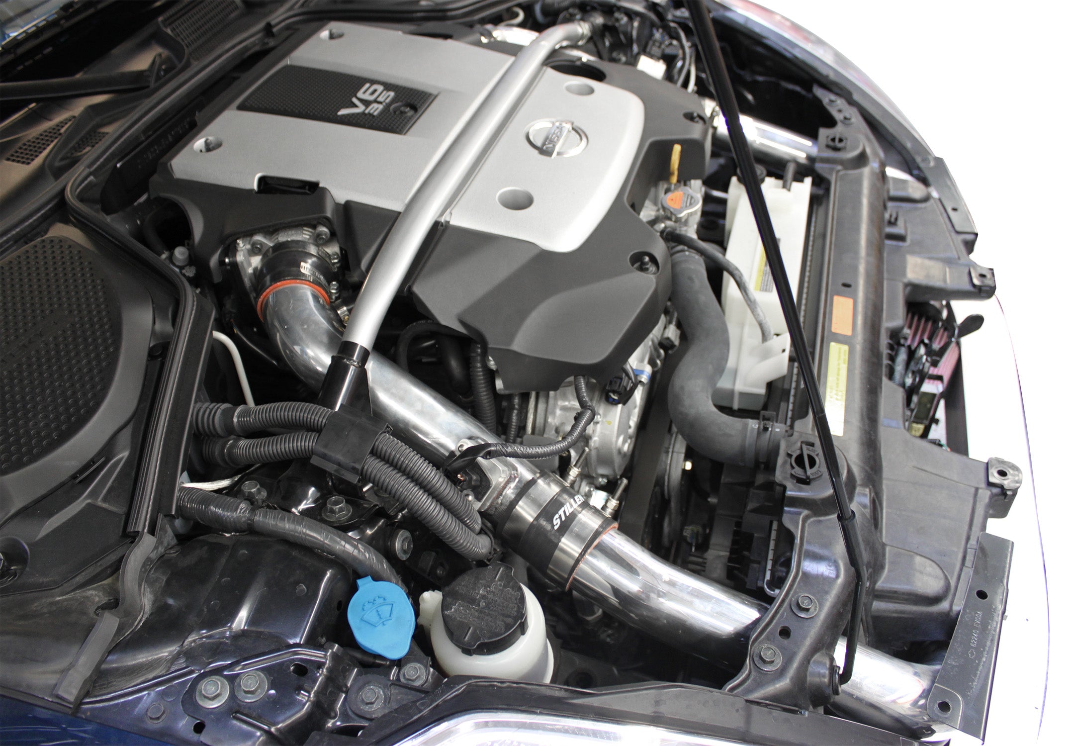 2007-2009 Nissan 350Z Hi-Flow Ultra Long Dual Tube Cold Air Intake System (Gen 3) - Z33 Performance Upgrade with Dry Filter 402845DF - Enhanced Engine Power & Fuel Efficiency for Street Racing & Track Days