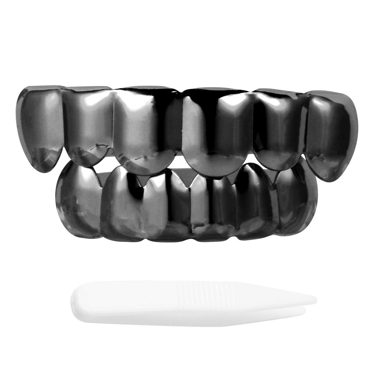 VALICLUD Gold Grillz Teeth Jewelry - 1 Set Hip Hop Tooth Covers for Rappers, Hip Hop Accessories, Halloween Costume - Perfect for Parties, Performances & Music Videos