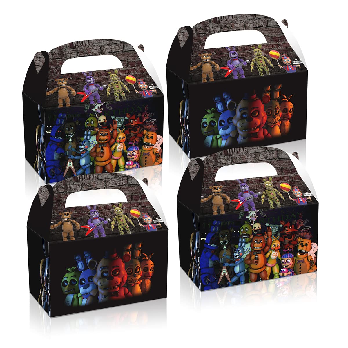 12-Piece Five Nights at Freddy's Themed Candy Gift Box Set - Perfect for Kids Birthday Parties, Halloween Treats & Game Night Favors (FNAF Party Supplies)