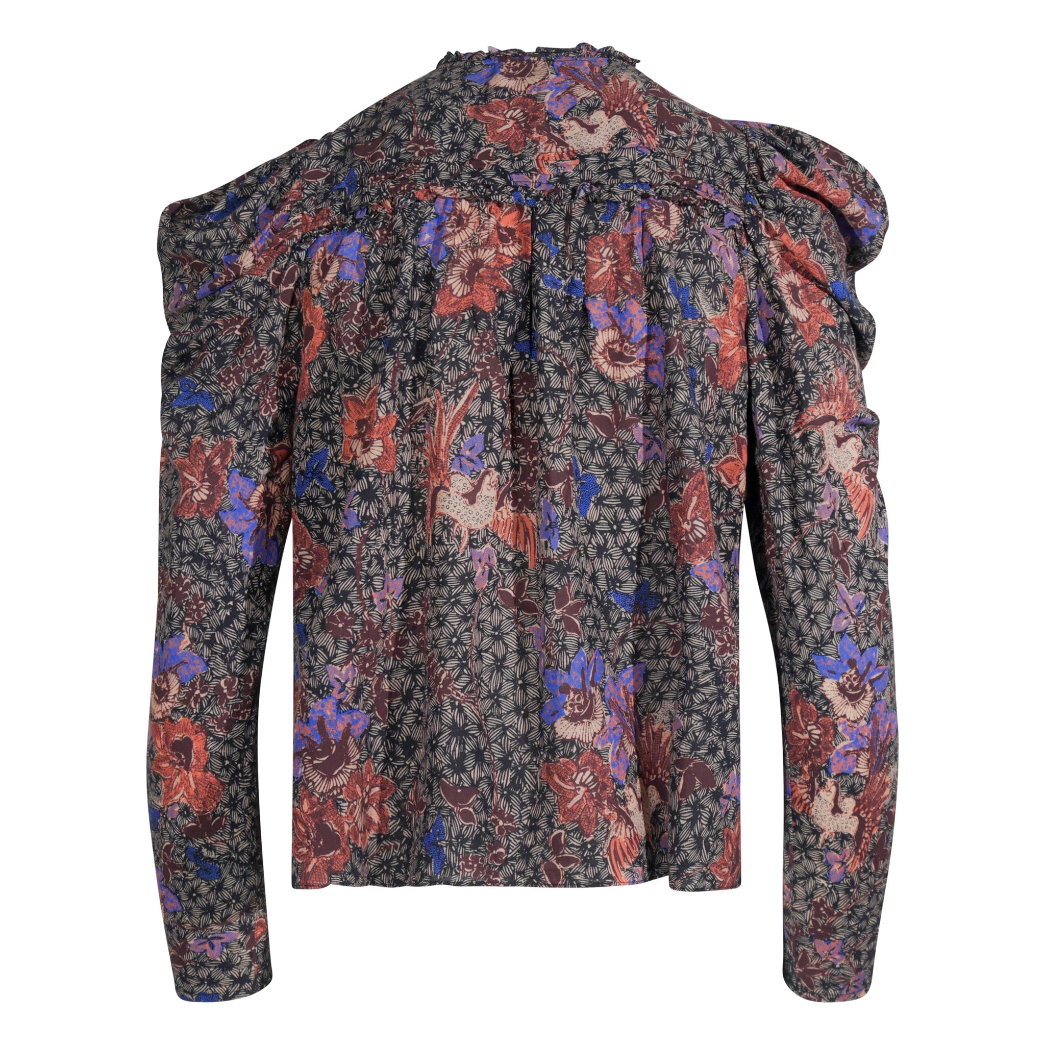 Ulla Johnson Women's Floral Print Blouse - Elegant Short Sleeve Tops for Casual Wear & Summer Outfits | Perfect for Office, Date Night & Vacation