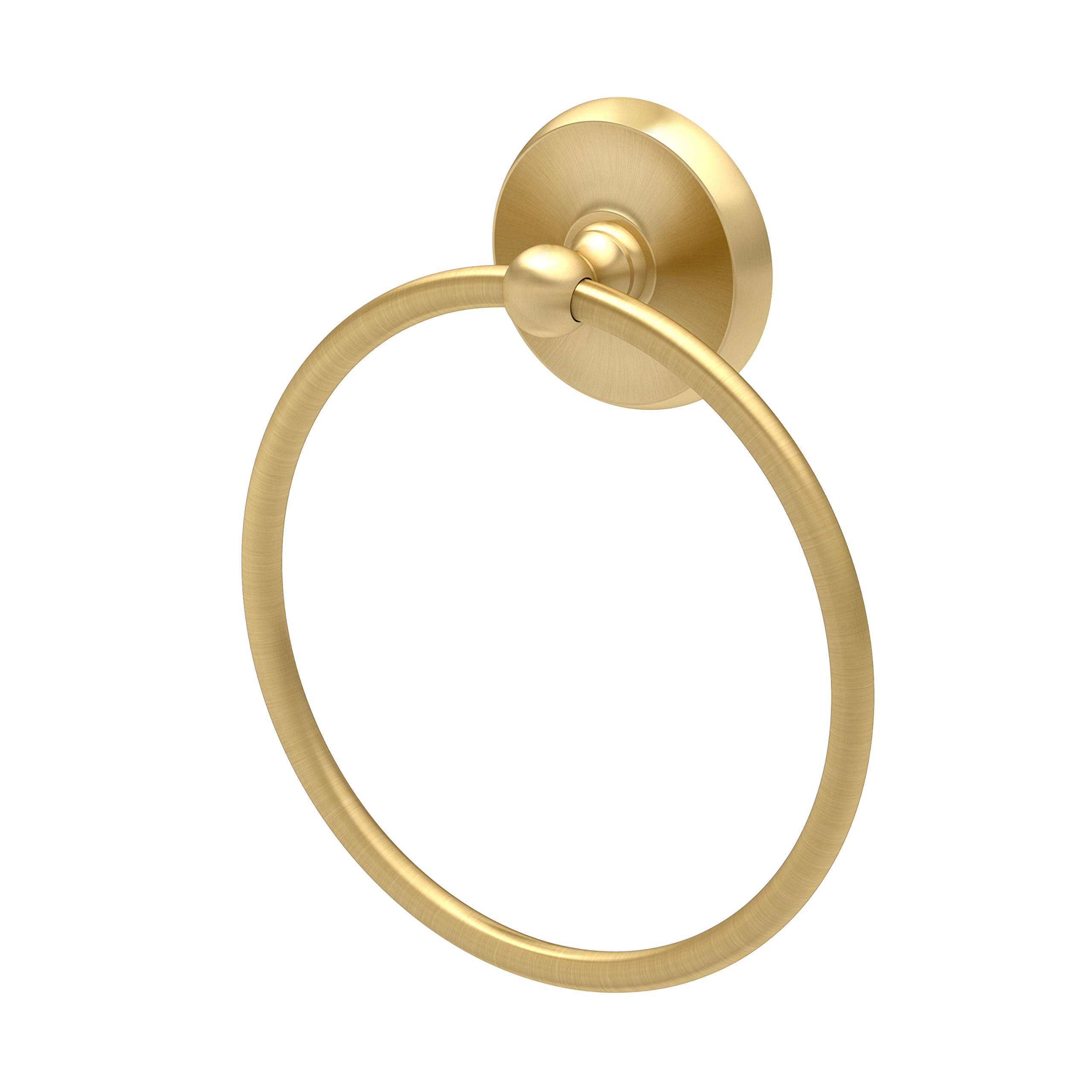 Gatco 5053 Designer II Brushed Brass Wall Mounted Towel Ring - 6.5