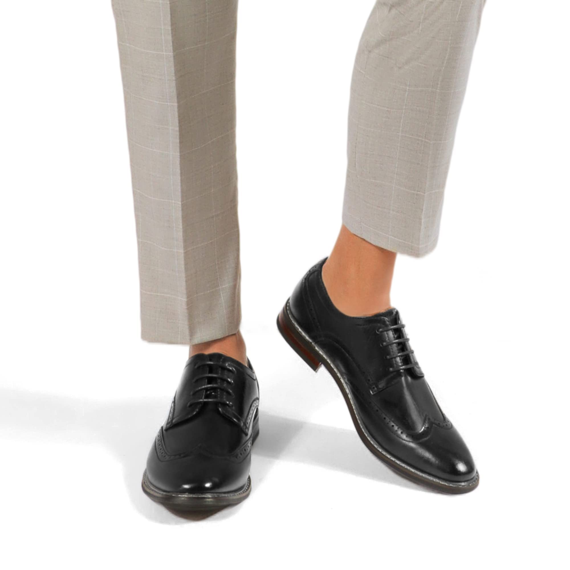 Premium Men's Dress Shoes - Formal Cap Toe Oxford Shoes for Business & Wedding | Comfortable Leather Dress Shoes for Men | Office, Party & Special Occasions
