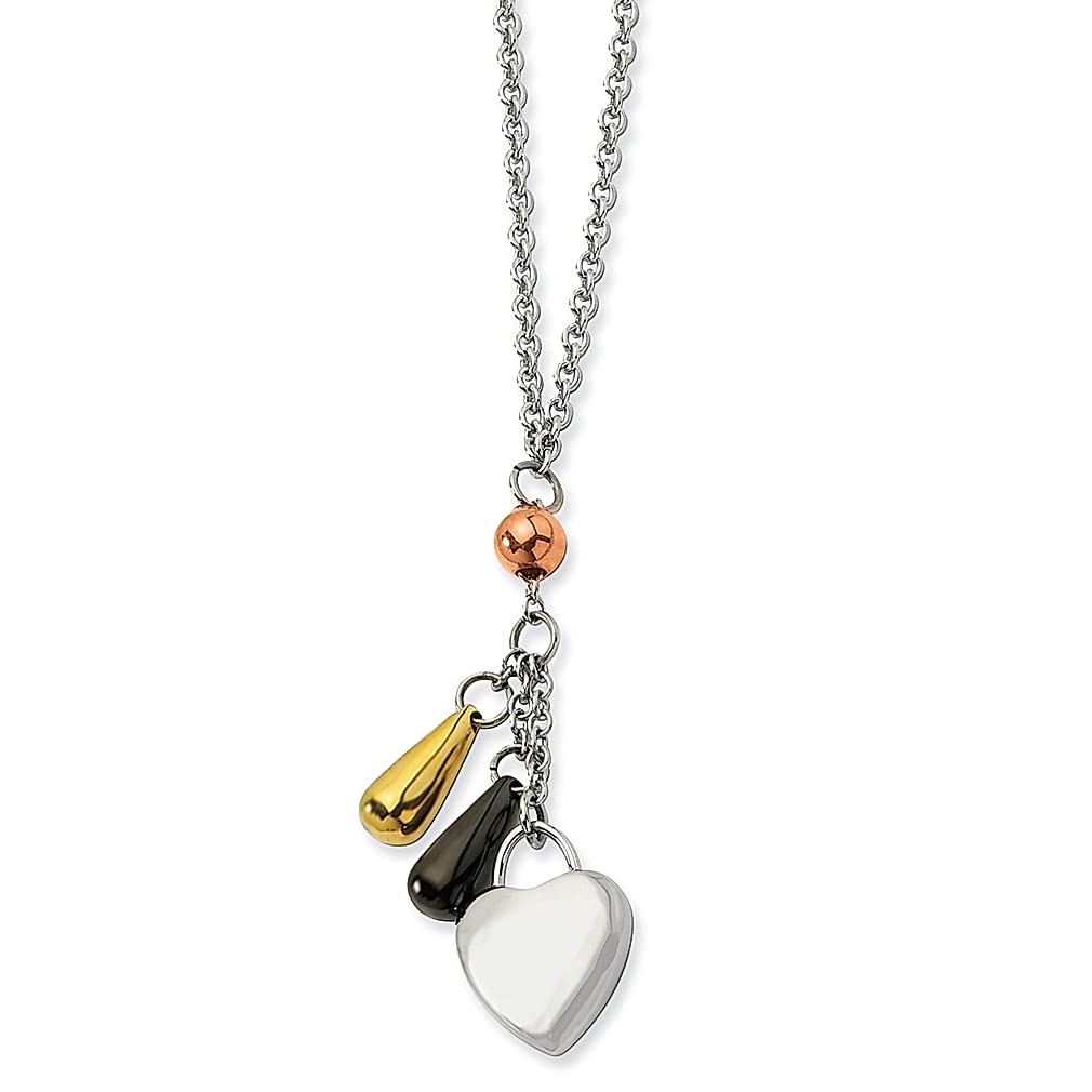 ICE CARATS Heart Necklace - Stainless Steel Pendant for Women | Gift for Her, Valentine's Day & Anniversary