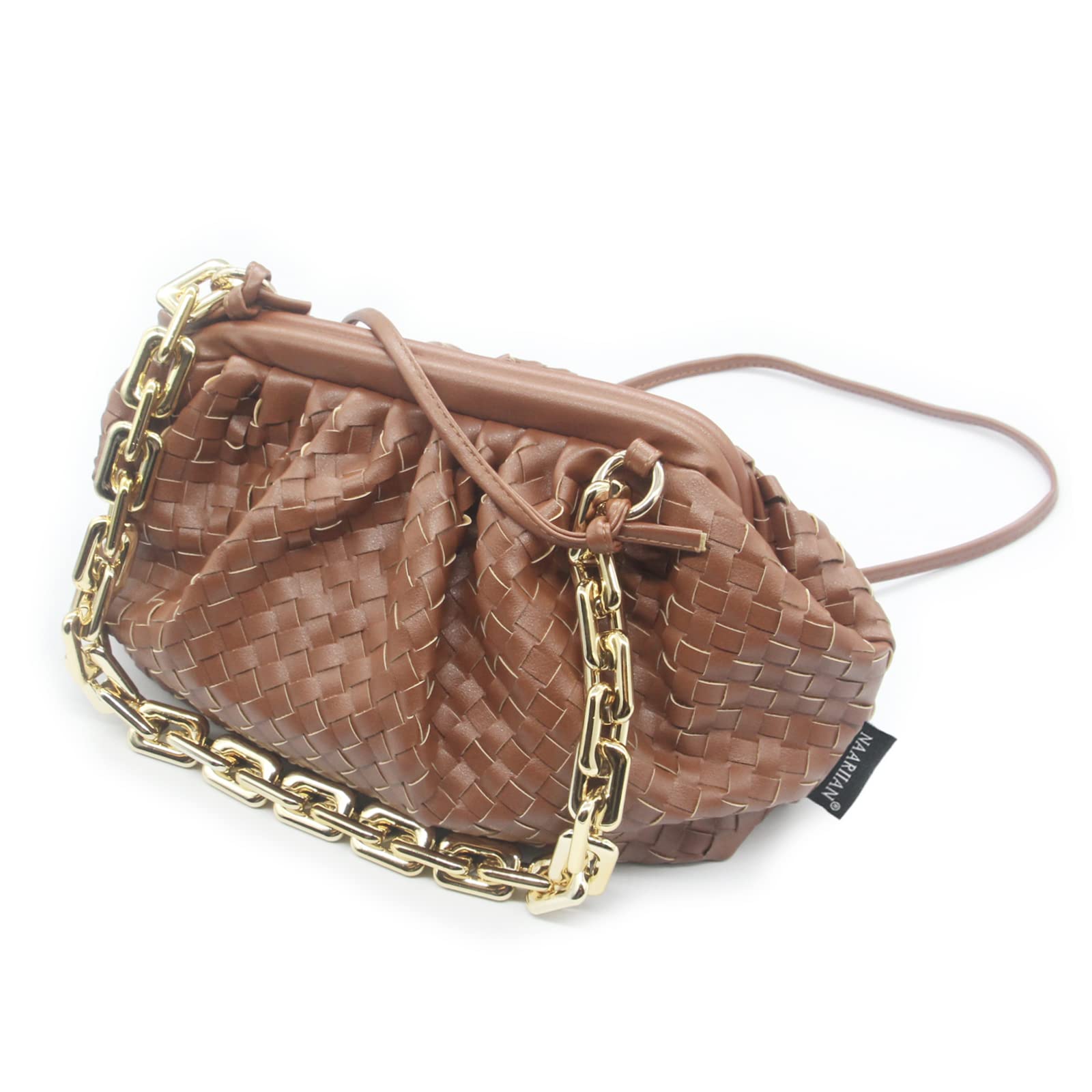 NAARIIAN Women's Woven Crossbody Bag - Stylish Evening Clutch Hobo Purse with Cloud Design | Perfect for Parties, Date Nights & Casual Outings