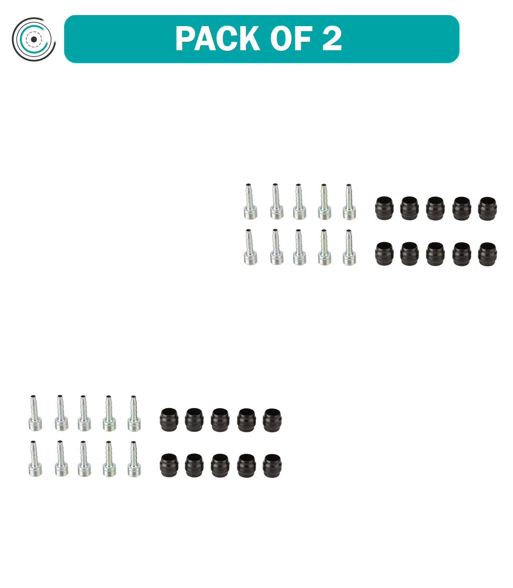2 Pack Campagnolo Olive and Barb Kit for Hydraulic Brake Lines - 10 Pieces Each | Perfect for Bicycle Brake Maintenance & Repair | Ideal for Road Bikes, Mountain Bikes & Cycling Enthusiasts