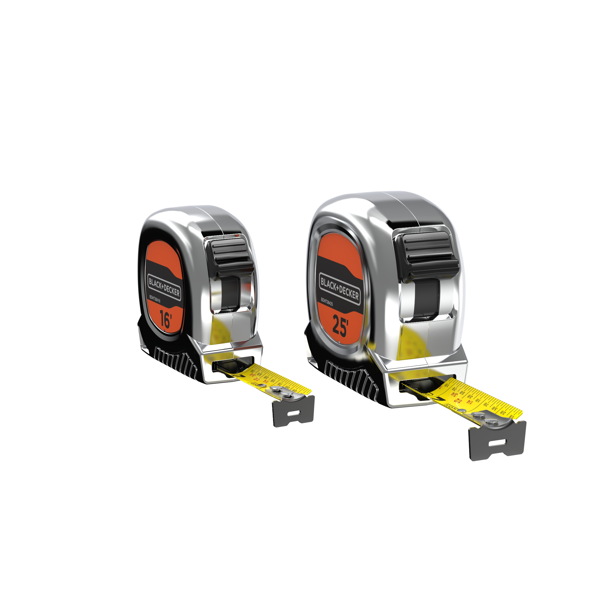 25 ft & 16 ft Tape Measure Bundle - Heavy Duty Retractable Measuring Tape with Lock - Perfect for Construction, DIY Projects & Home Improvement