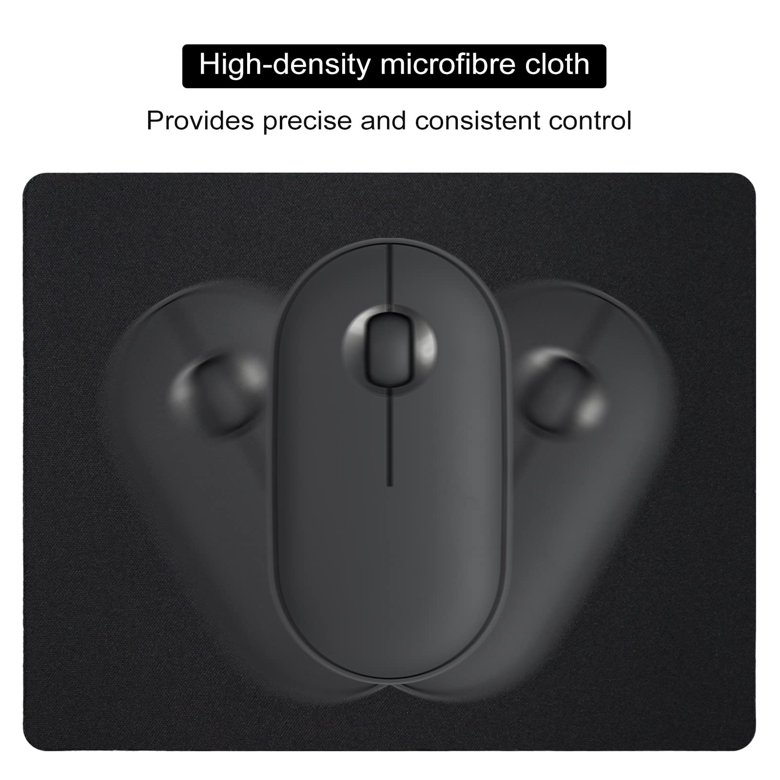 3-Pack Small Mouse Pad Set - Mini Non-Slip Rubber Base Mousepad for Wireless Mouse & Laptop (5.5