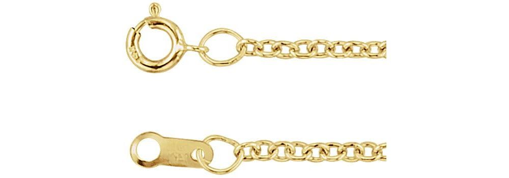 14K Yellow Gold Filled 1.5mm Solid Cable Chain Necklace for Women - Dainty & Durable Jewelry for Everyday Wear, Layering, and Gifting