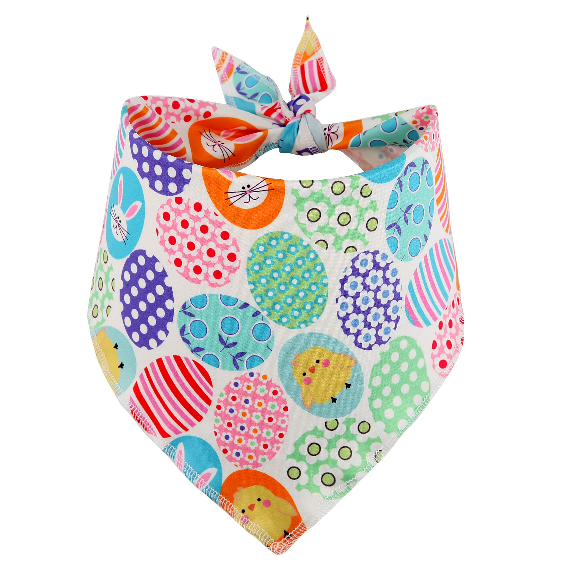 Easter Dog Bandana 2 Pack - Cute Triangle Pet Bibs & Scarf for Small, Medium & Large Dogs and Cats | Perfect for Easter Photos, Holiday Parties & Seasonal Pet Accessories
