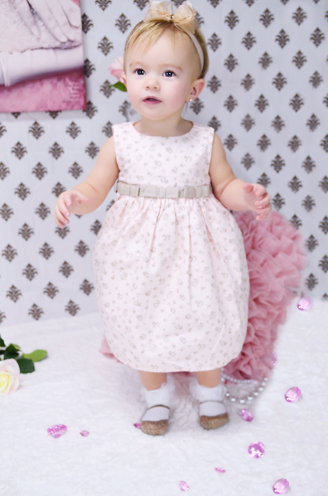 Baby Girls' Anti-Slip Mary Jane Socks - Cotton Shoes Look for Toddlers - Playtime & Nursery