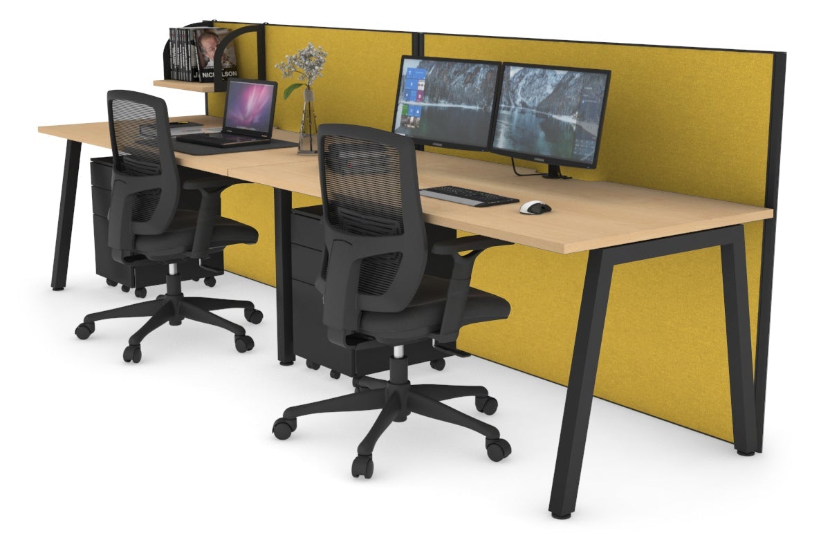 Horizon Quadro 2 Person Standing Desk with Cable Management - 1400L x 800W Adjustable Height Workstation for Office & Home Use | Perfect for Shared Workspaces & Collaborative Environments