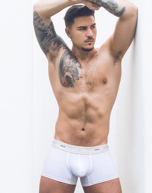U31 Adonis Trunk Underwear for Men - Soft Cotton Breathable White Boxer Briefs - Perfect for Gym, Workout & Everyday Comfort