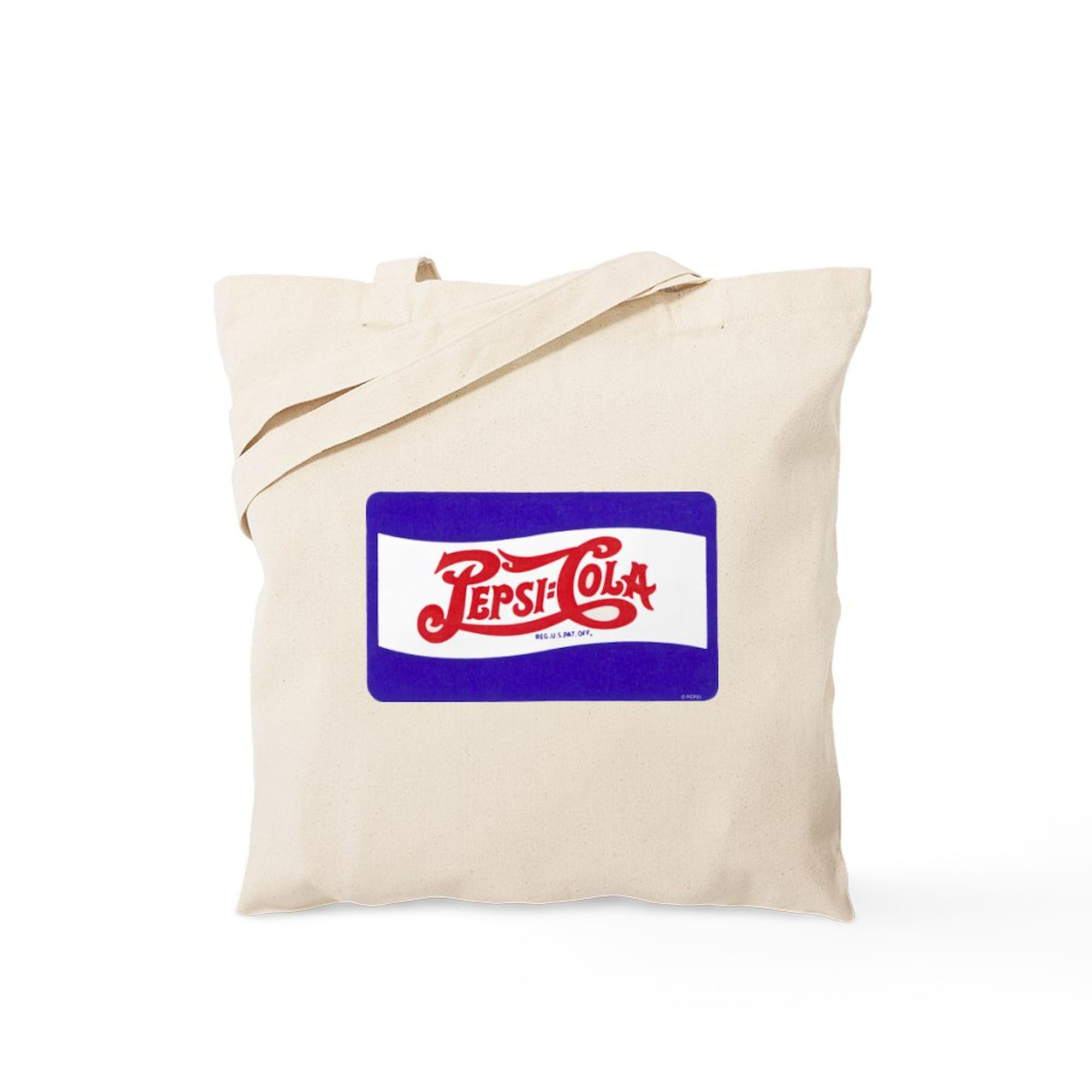 Pepsi Logo Tote Bag - Natural Canvas Reusable Shopping Bag for Groceries, Beach & Everyday Use | Eco-Friendly & Durable
