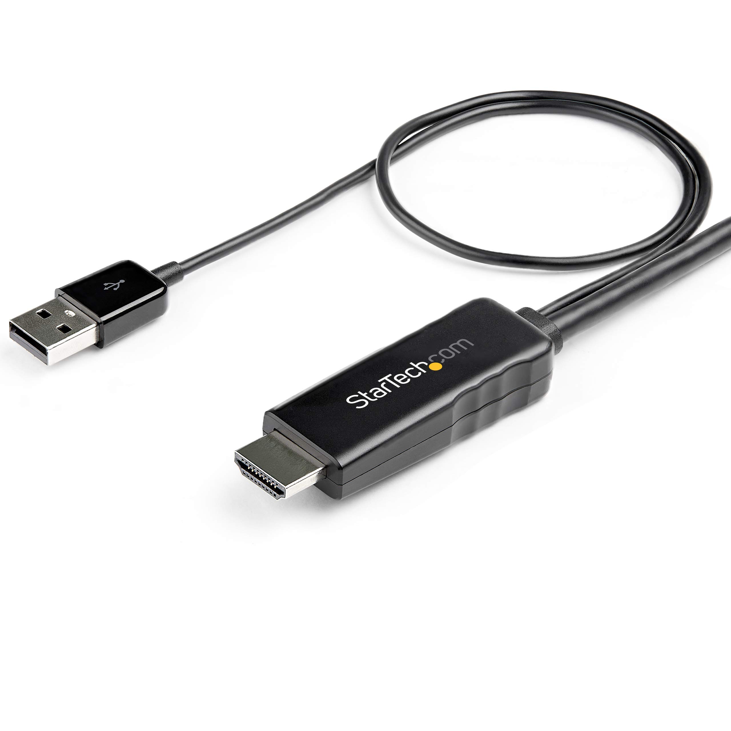 StarTech.com 6ft (2m) Active HDMI to DisplayPort Cable 4K 30Hz - HDMI 1.4 to DP 1.2 Adapter Converter with Audio Support - USB Powered for Mac & Windows - Connect HDMI Laptop to DP Monitor (HD2DPMM6) - Perfect for Home Office, Gaming & Multimedia Presentations