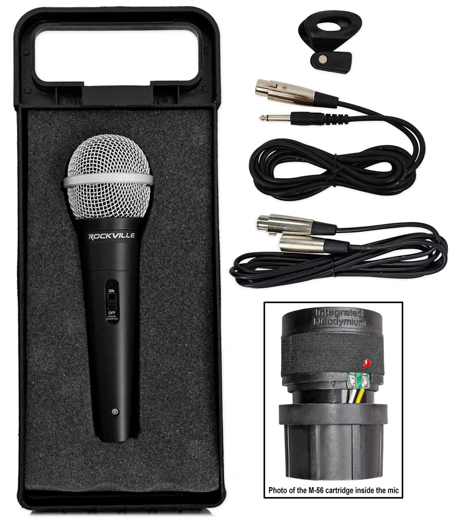 Rockville RMC-XLR Professional Metal Handheld Wired Microphone with XLR Cable - 3 Pack Bundle for Live Performances, Studio Recording & Karaoke
