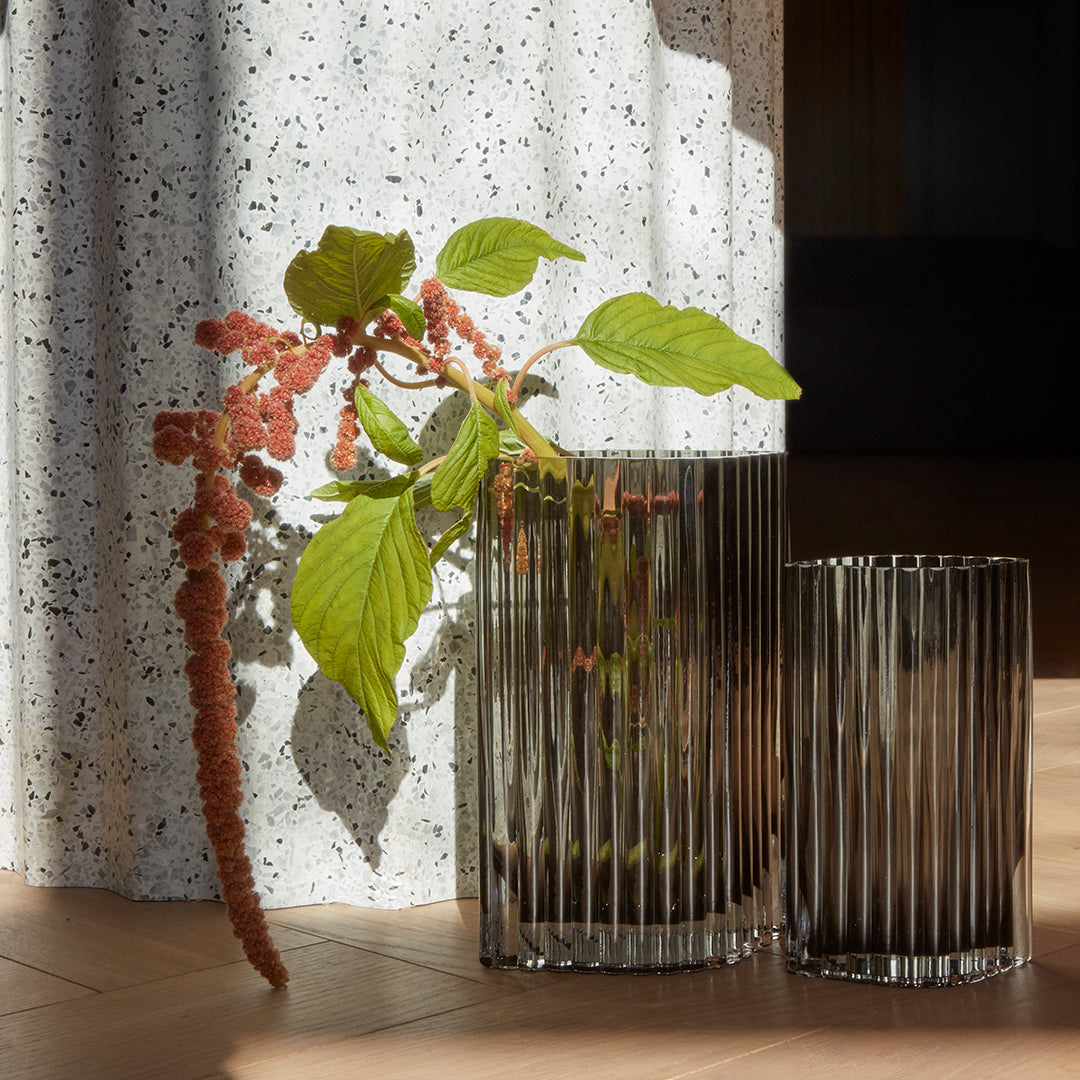 Folium Vase - Large Handmade Ceramic Flower Vase Set of 2 - Perfect for Home Decor, Wedding Centerpieces & Living Room Table Decorations