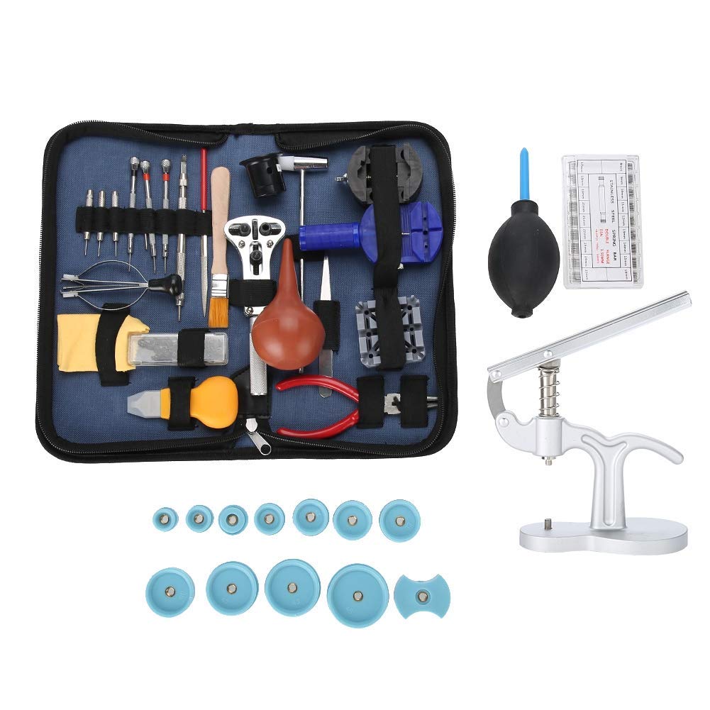 Professional Watch Repair Kit - Multifunction Watch Opener, Battery Replacement & Band Link Pin Removal Tool Set with Carrying Case | Perfect for Watchmakers, Jewelers & DIY Enthusiasts | Home, Workshop & Travel Use