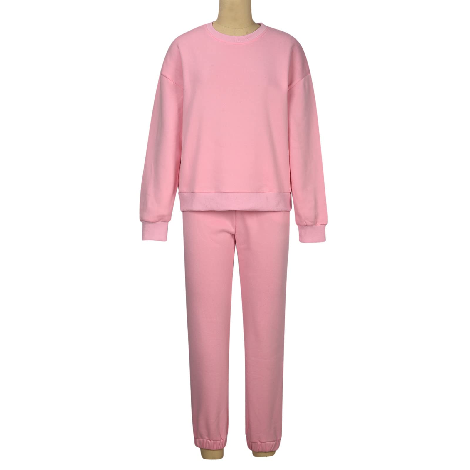 Women's 2-Piece Lounge Set - Long Sleeve Sweatshirt & Sweatpants Outfit | Cozy Winter Workout Tracksuit for Home, Yoga & Running | Fall Winter Casual Wear