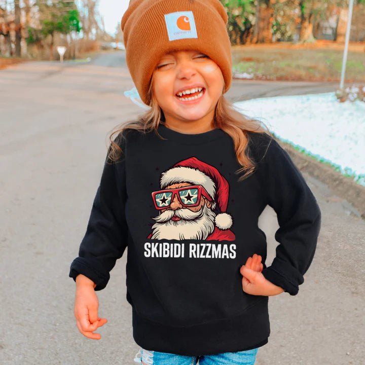 CLR Skibidi Rizzmas Sweatshirt - Trendy Christmas Graphic Pullover for Men & Women | Perfect for Holiday Parties, Gift Giving & Winter Fashion