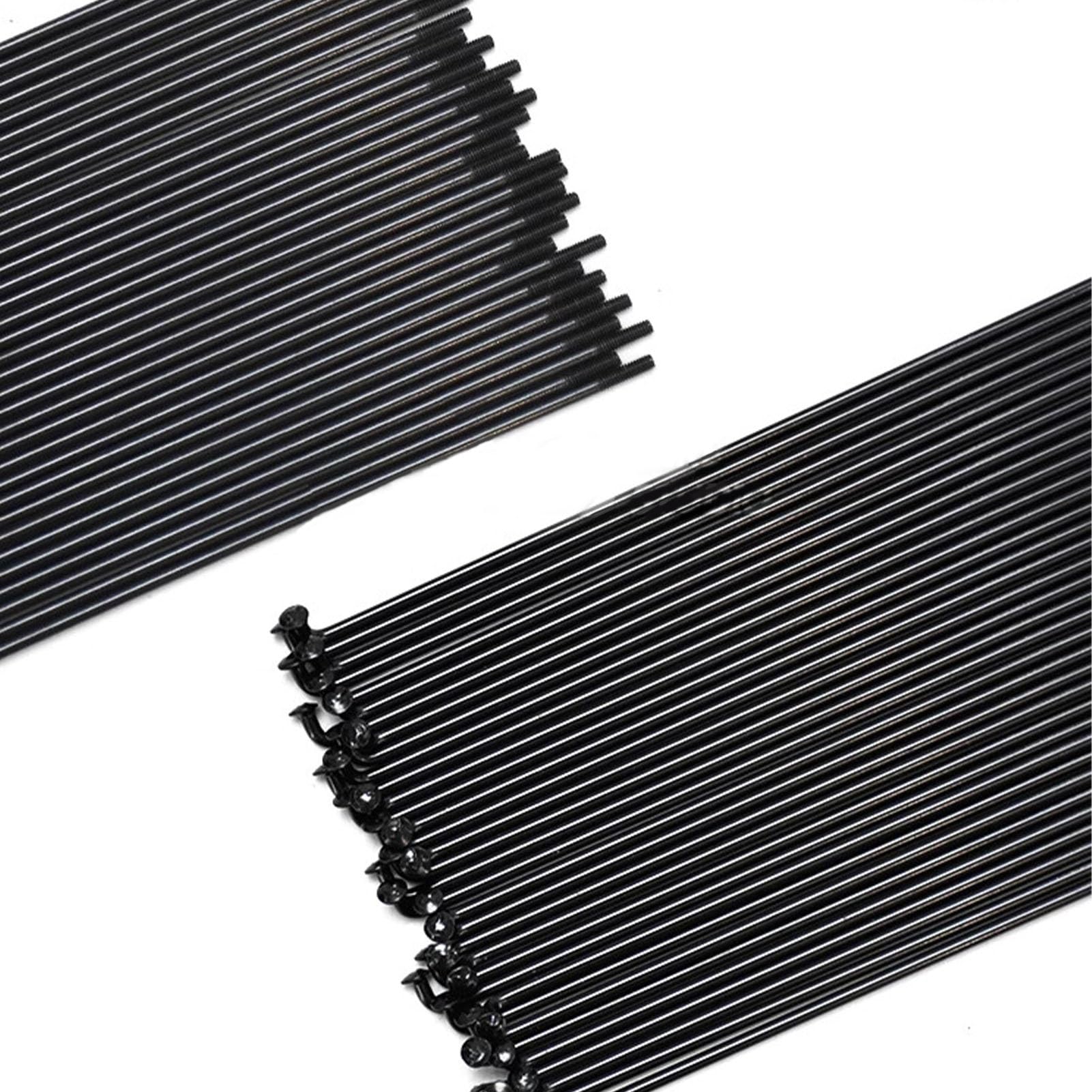 12G Black Carbon Steel Bicycle Spokes (36PCS, 252mm) - Compatible with E-Bikes, Tricycles & Most Bicycles - Durable Wheel Spokes with Nipples (76-280mm) - Perfect for Commuting, Mountain Biking & Electric Bike Upgrades