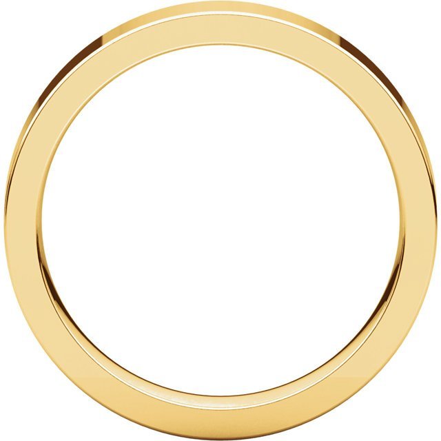 14K Gold 4mm Flat Comfort Fit Wedding Band for Men - Perfect for Engagement, Anniversary & Everyday Wear