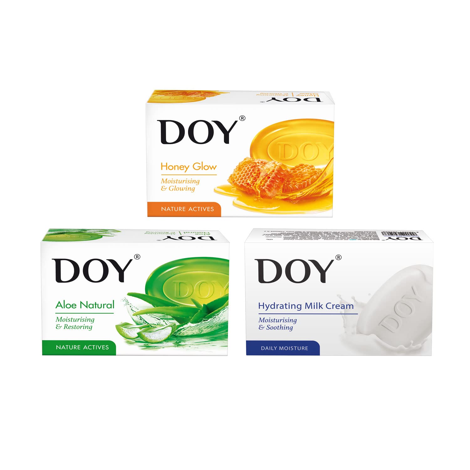 Doy Hydrating Milk Cream Soap - Moisturizing & Nourishing Facial Cleanser, 125g (6 Pack) - Gentle Daily Wash for Dry & Sensitive Skin, Perfect for Morning & Night Skincare Routine