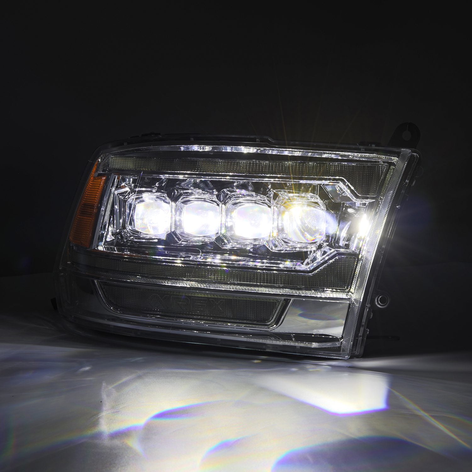 2018 Ram 2500 NOVA Series LED Projector Headlights - Chrome Housing for 5th Gen Ram Trucks - Upgrade Your Night Driving Visibility