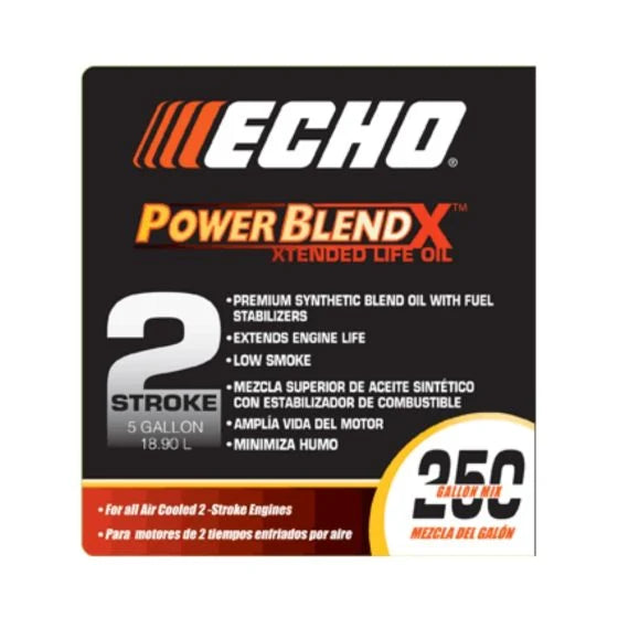 Echo PowerBlend Gold 2-Cycle Engine Oil 50:1 Mix Ratio - 5 Gallon Bucket (6450250G) - Premium Fuel for Chainsaws, Trimmers & Outdoor Power Equipment