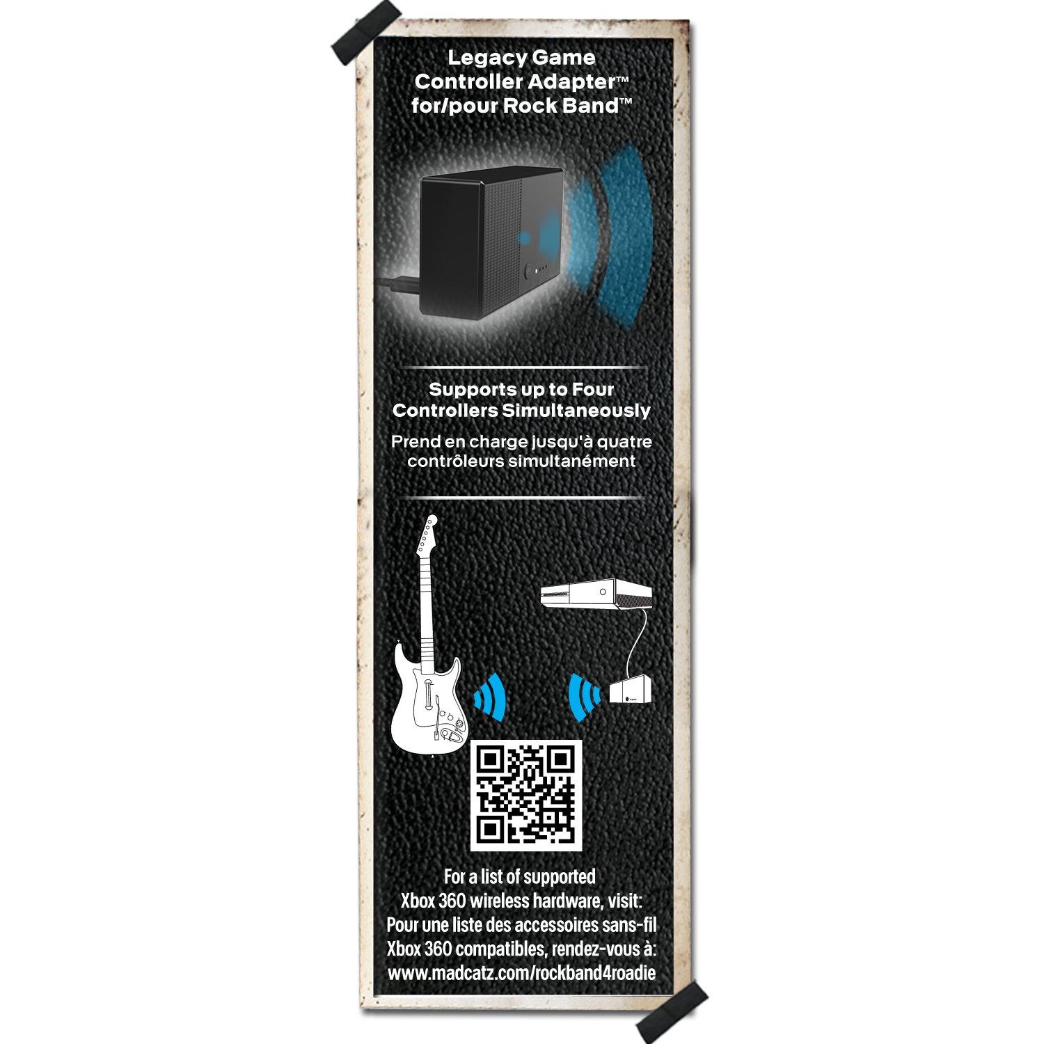 Rock Band 4 Legacy Game Controller Adapter for Xbox One - Seamless Compatibility with Guitar & Drums - Perfect for Gaming Parties & Music Lovers