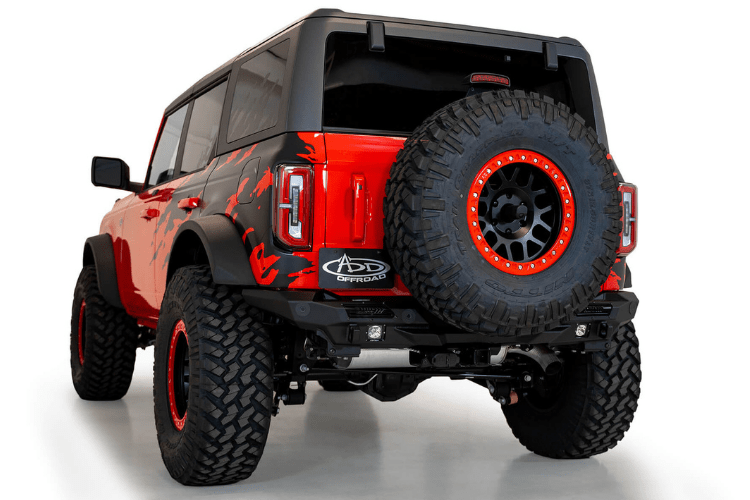 2021-2024 Ford Bronco Stealth Fighter Rear Bumper - Heavy Duty Off-Road Replacement Bumper for Enhanced Protection & Style | Perfect for Trail Riding, Overlanding & Truck Customization