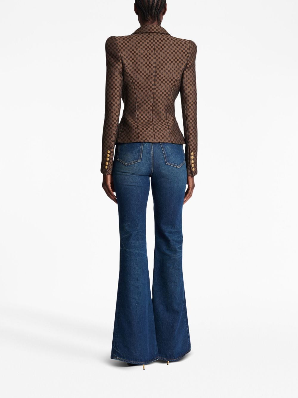 Balmain Brown Leather Jacket for Men & Women | Luxury Designer Outerwear for Fall & Winter Fashion | Perfect for Parties, Dates & Night Out