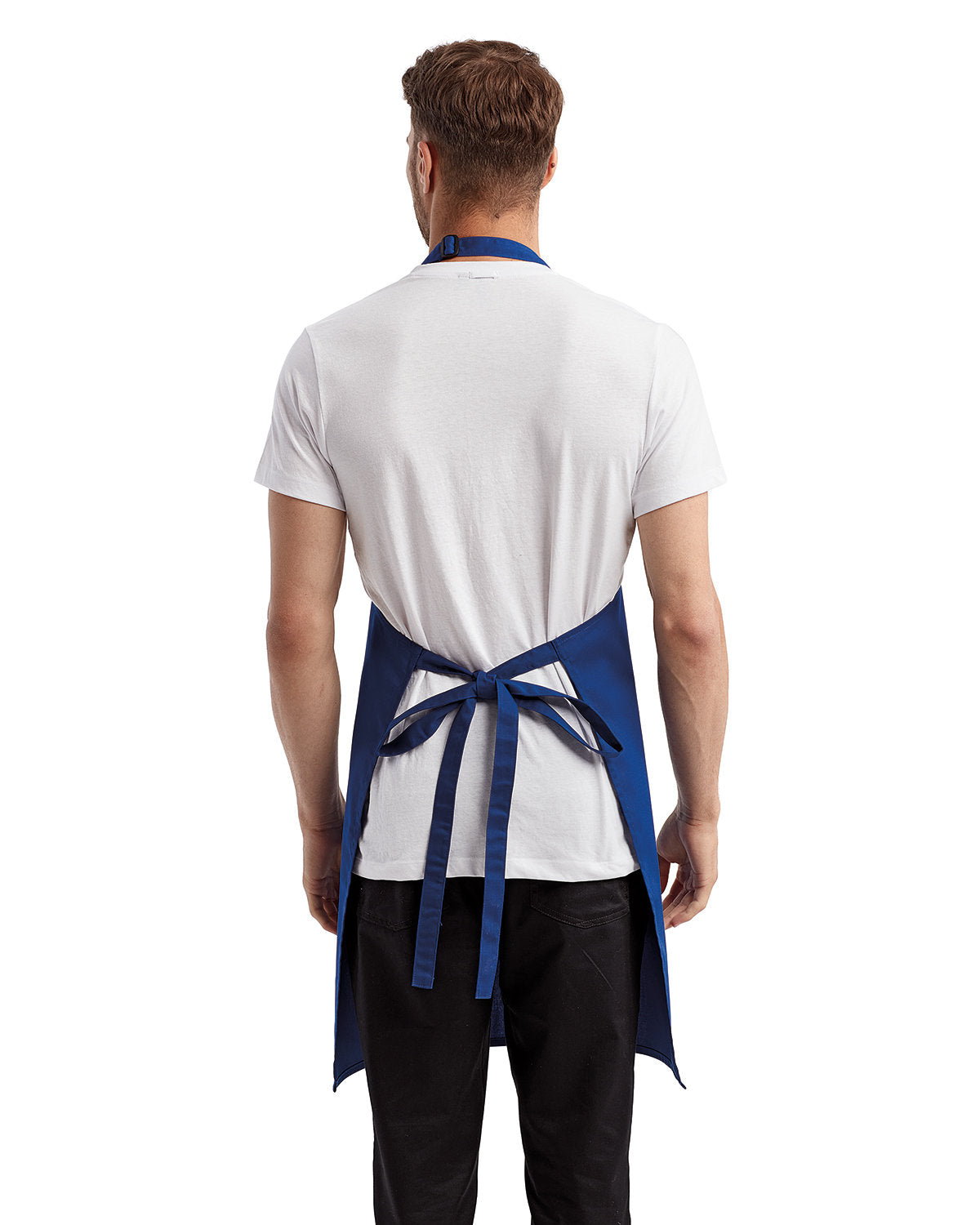 Reprime RP154 Unisex Recycled Bib Apron with Pocket - Eco-Friendly Artisan Collection for Cooking, Baking & Grilling - Adjustable Straps & Durable Fabric for Home & Professional Kitchens