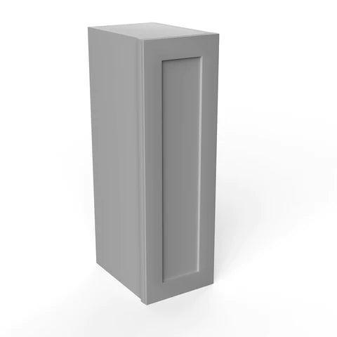 30 Inch Grey Shaker Wall Cabinet - 9W x 30H x 12D - Perfect for Kitchen, Bathroom & Laundry Room Storage