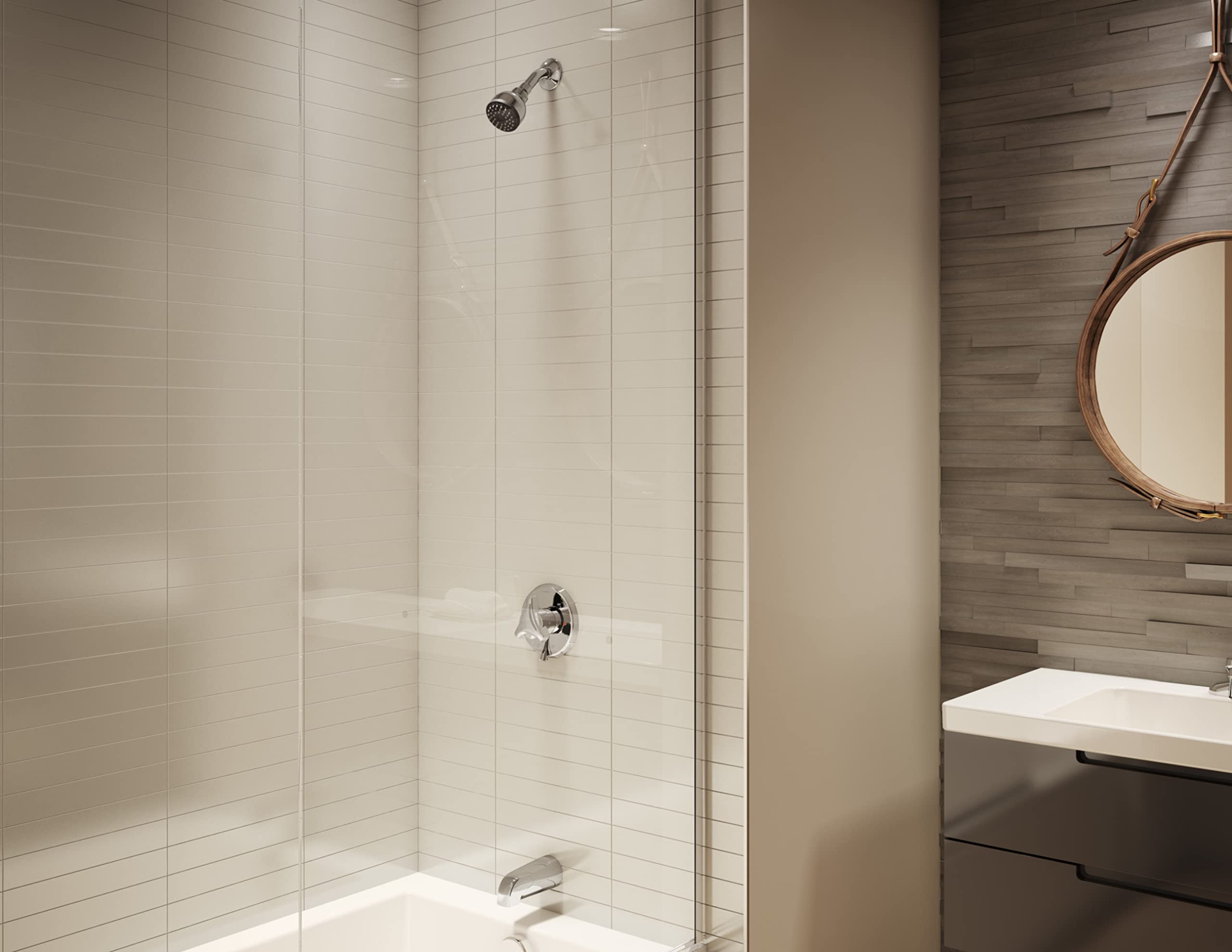 Symmons S-9602-P-TRM Origins 1-Handle Tub and Shower Faucet Trim in Chrome - Perfect for Bathroom Renovation and Modern Home Decor