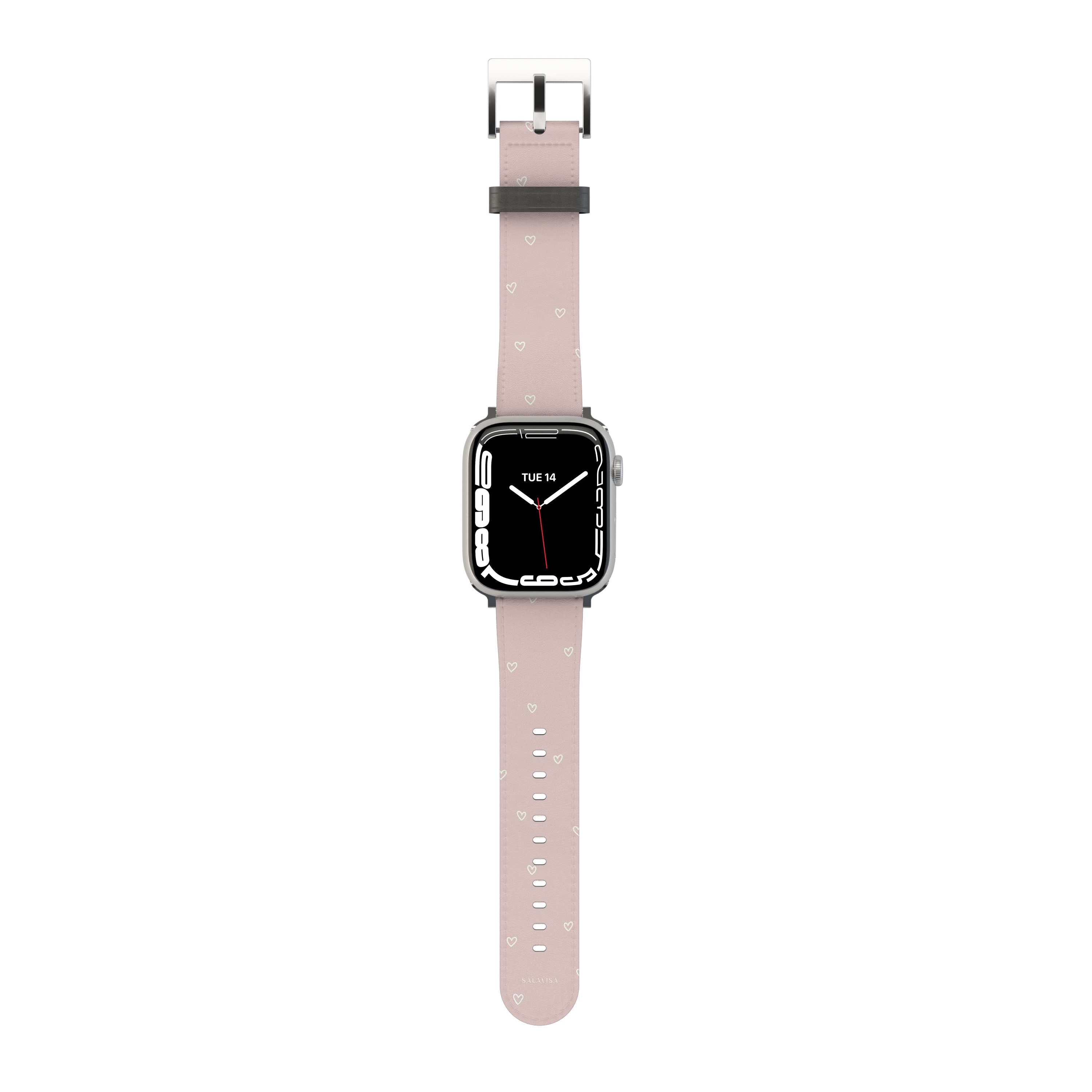 Sweet Hearts Apple Watch Band - Soft Silicone Replacement Strap for Women, Compatible with Apple Watch Series 9/8/7/6/SE/5/4/3/2/1 (38mm 40mm 41mm 42mm 44mm 45mm) - Perfect for Workouts, Daily Wear & Valentine's Gifts