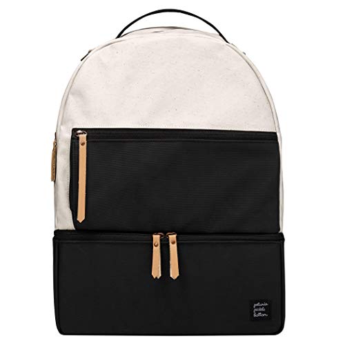 Petunia Pickle Bottom Axis Backpack - Stylish Diaper Bag & Baby Bottle Organizer for Parents | Spacious Baby Carrier Backpack for Moms On the Go | Perfect for Daycare, Travel & Daily Outings (Birch/Black)