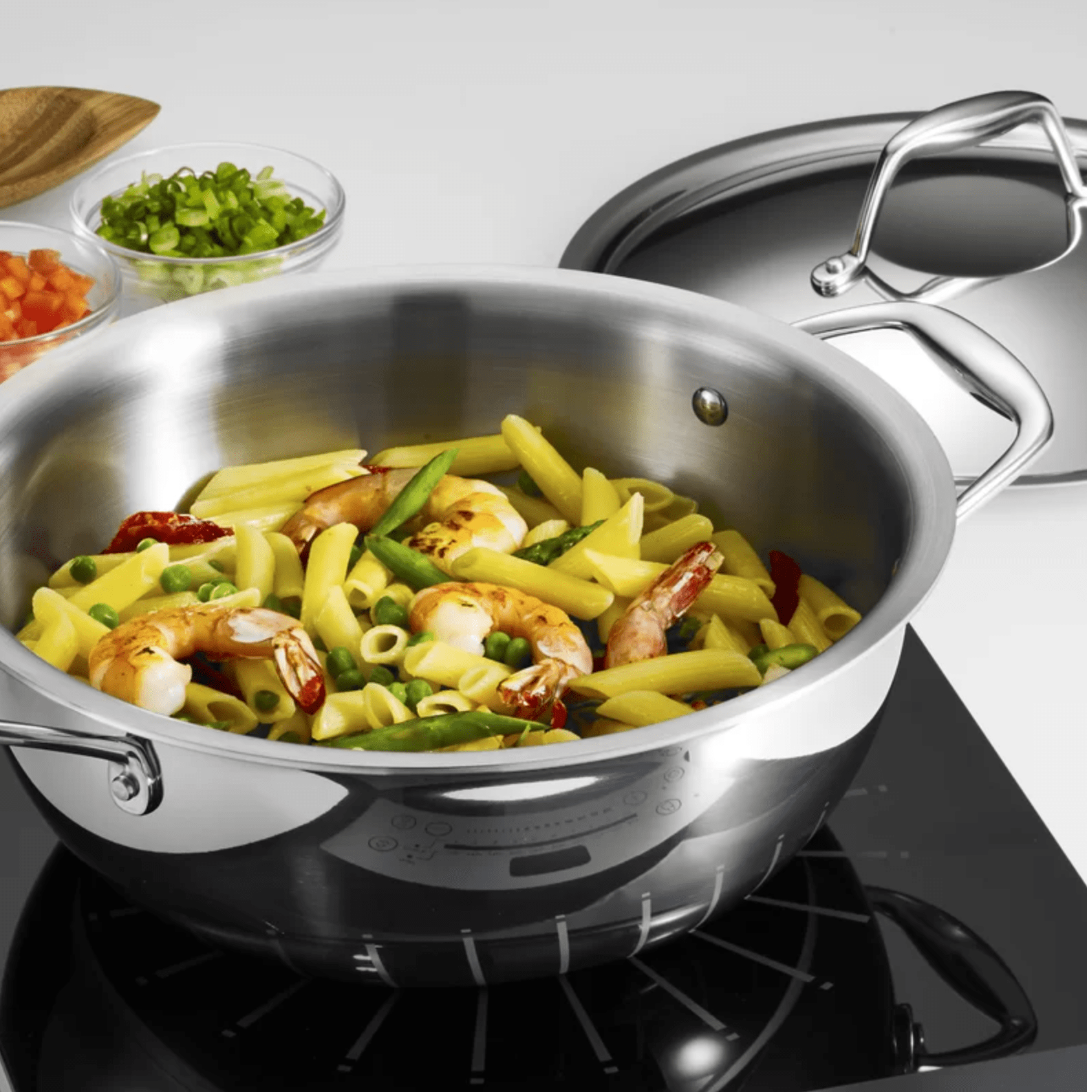Tramontina 4 Quart Stainless Steel Covered Universal Pan - Versatile Cooking Pot for Soups, Stews & Sauces | Ideal for Home & Restaurant Use