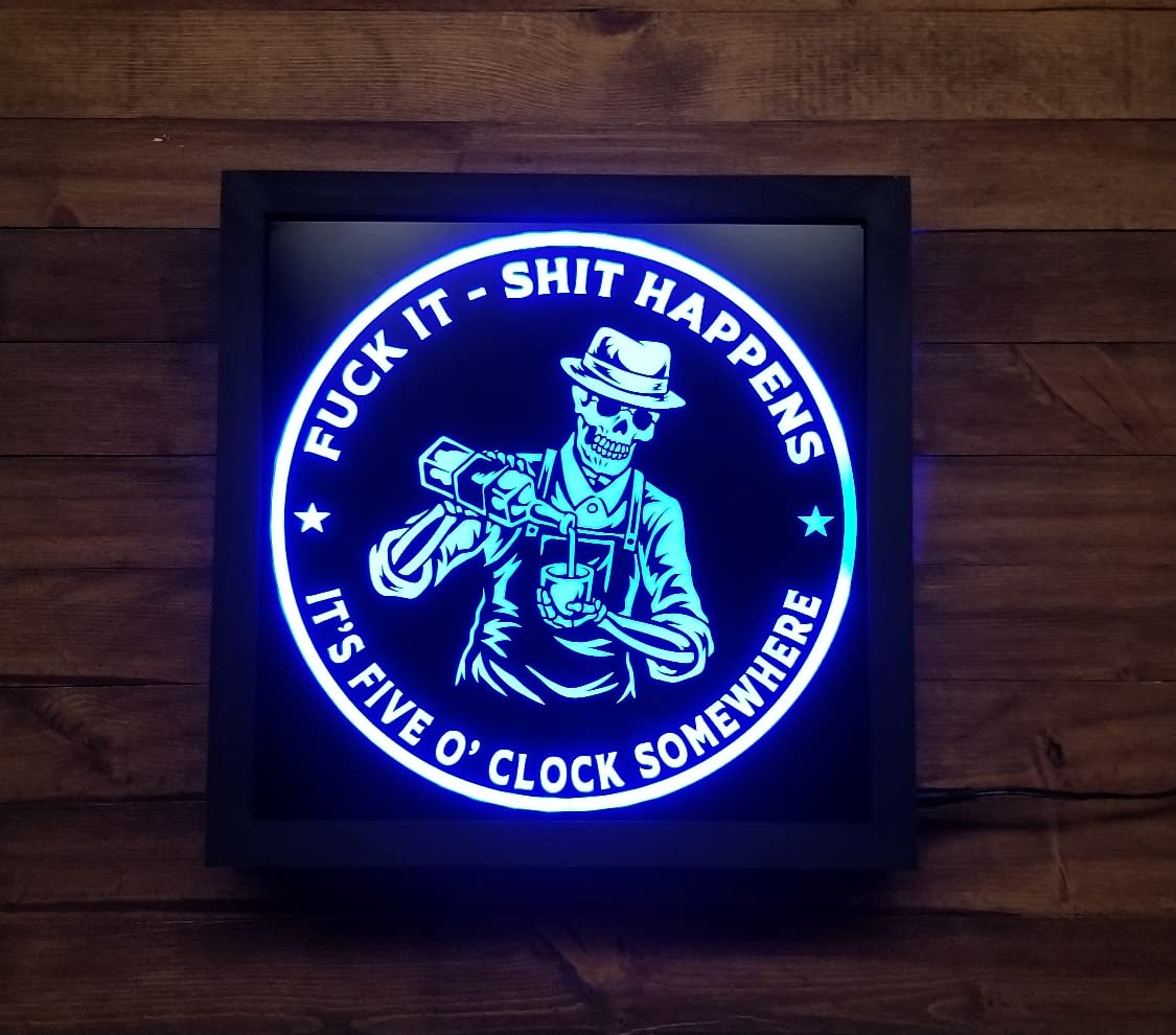 Custom LED Beer & Whiskey Signs - Personalized Bar Name Neon Lights for Man Cave - 12x12 Inches - Perfect for Home Bars, Pubs, and Gifts