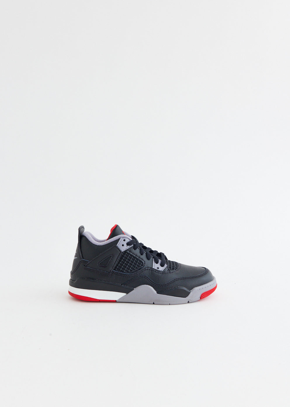 Air Jordan 4 Retro 'Bred Reimagined' Basketball Shoes for Kids (PS) - Classic Black & Red Colorway - Perfect for School, Sports & Casual Wear