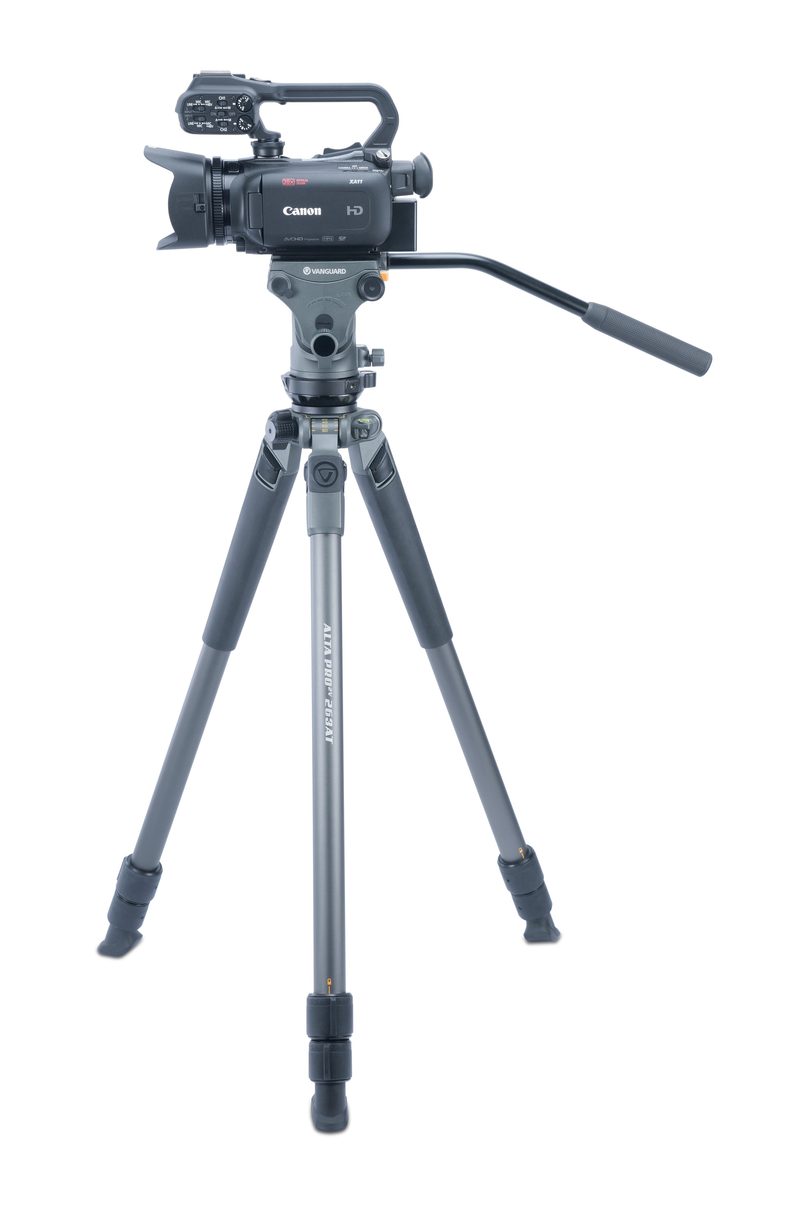 ALTA PRO 2V 263AVP Professional Aluminum Tripod with 2-Way Video Pan Head - 11lbs/5kg Load Capacity - Perfect for Photography, Videography & Live Streaming