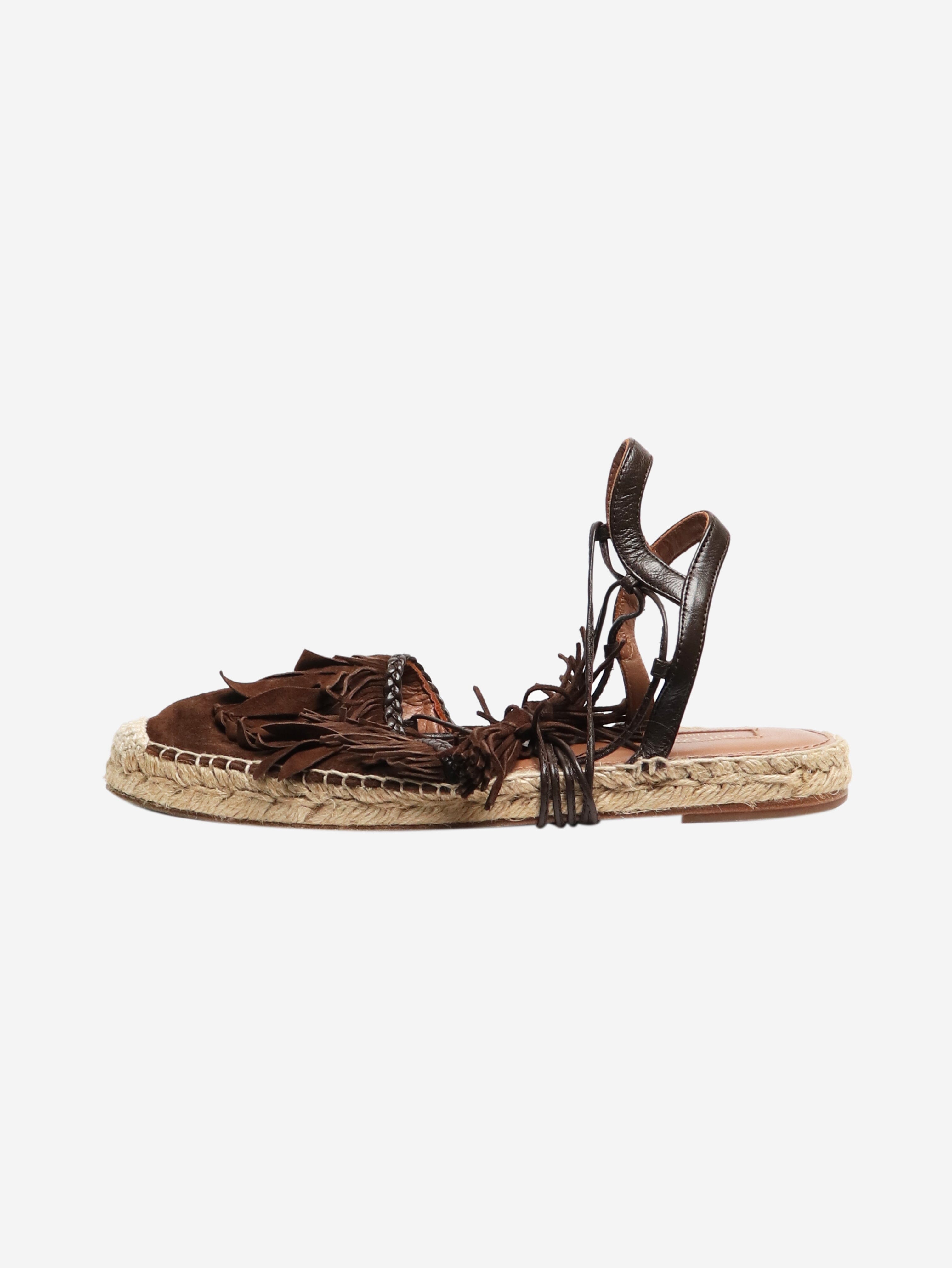 Women's Brown Suede Espadrilles - Size EU 38 (UK 5) | Comfortable Summer Casual Shoes for Beach, Vacation & Everyday Wear