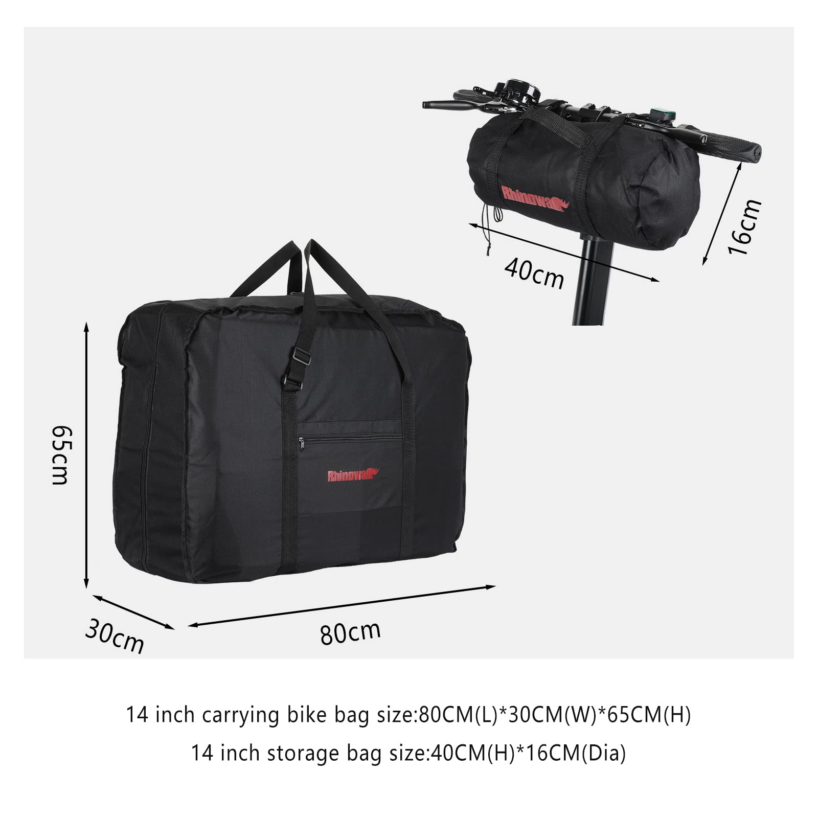 CamGo 20 Inch Folding Bike Bag - Waterproof Bicycle Travel Case for Cars, Trains & Airplanes | Portable Bike Transport Bag for Outdoor Cycling Trips & Commuting