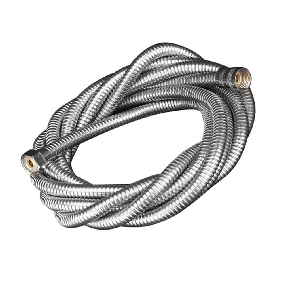 Flexible Shower Hose 2m Stainless Steel - Bathroom & Kitchen Use