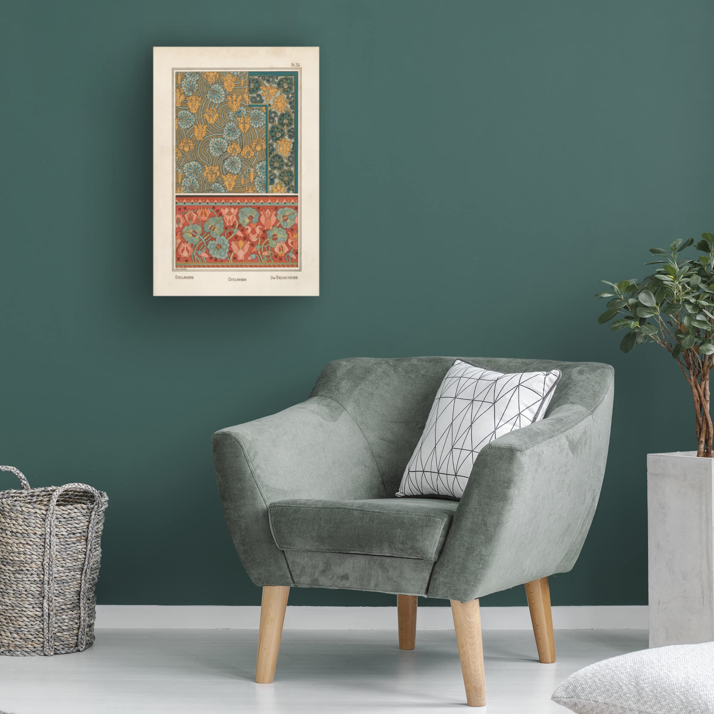 Trademark Fine Art 'Nouveau Decorative I' Canvas Wall Art Print - Modern Home Decor for Living Room, Bedroom & Office
