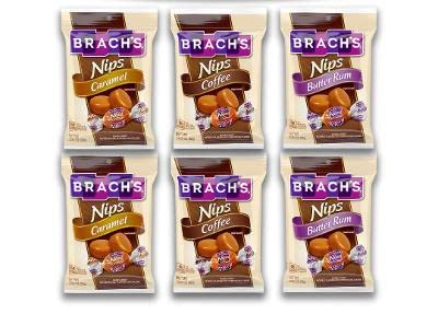Brachs Nips Variety Pack - 6 Bags (3.25 oz Each) with 3 Delicious Flavors - Perfect for Halloween Candy, Office Snacks & Party Favors