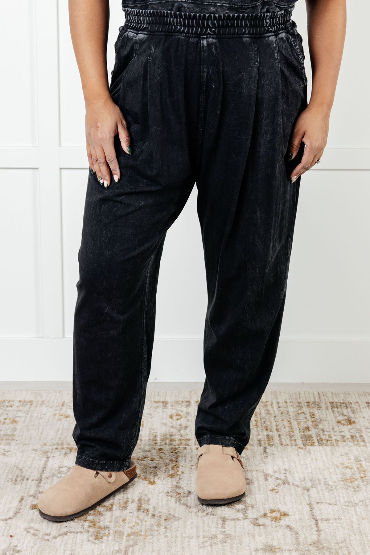 Limber Up Straight Leg Sweats in Black - Comfortable Jogger Pants for Women, Stretchy Lounge Pants for Yoga, Running & Casual Wear