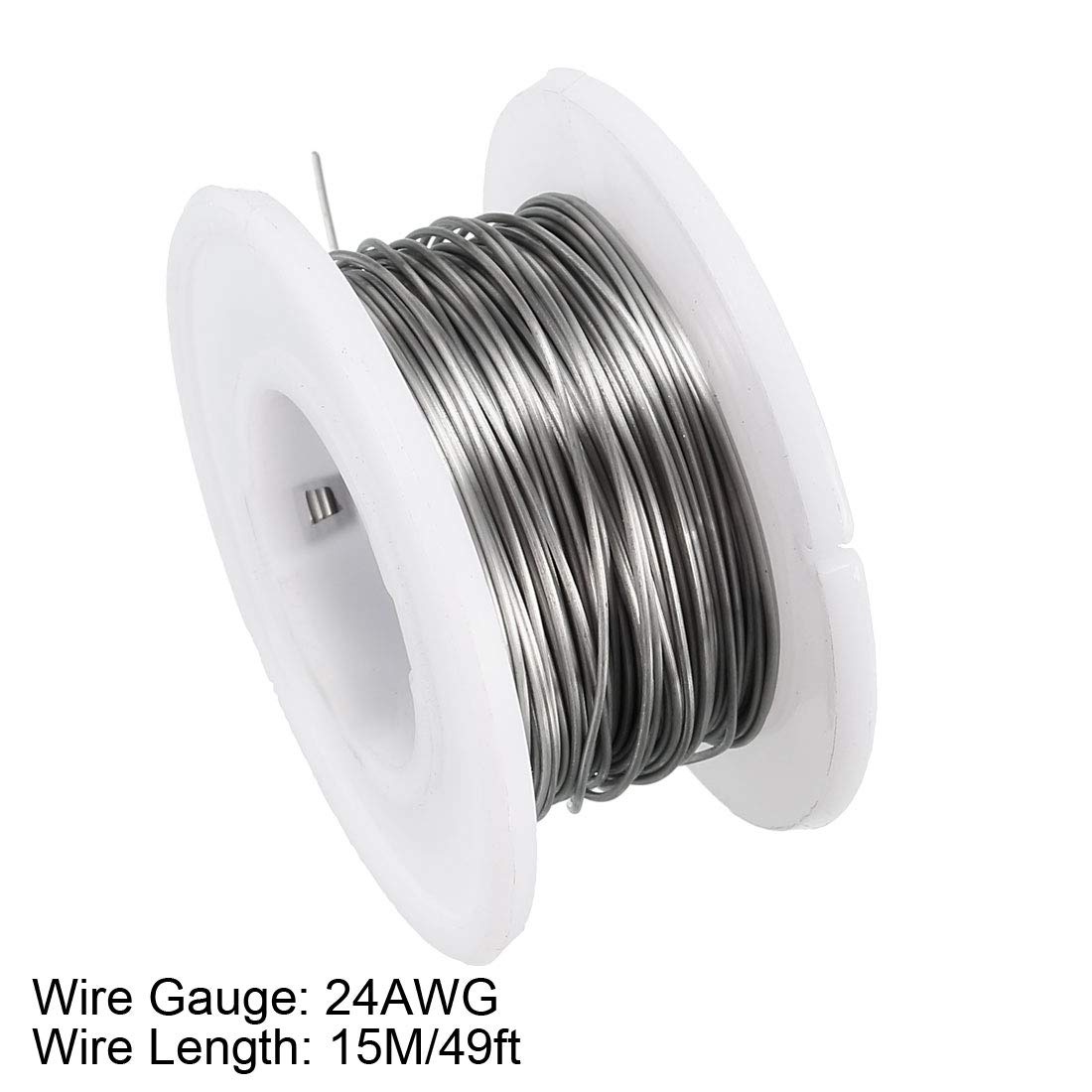 Heat Resistant 24 Gauge Wire Wrapping - 49ft Electronic Coil for DIY Heating Resistors, Circuits & Jewelry Making - Perfect for Home Repairs, Electronics Projects & Crafting